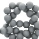 Acrylic beads 4mm round Matt Mouse grey